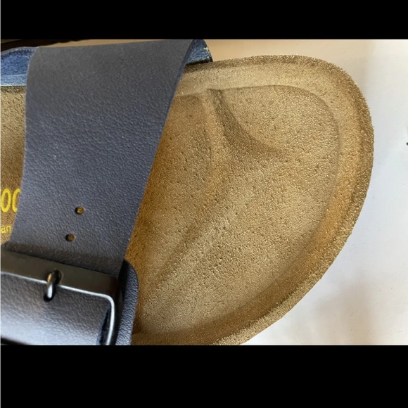 Birkenstock Milano Men’s Sandals 10M 43 EU Navy Leather Soft Footbed Slingback - Picture 14 of 16